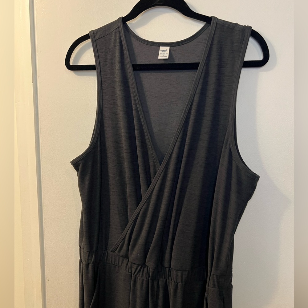 Old Navy Charcoal Sleeveless Jumpsuit